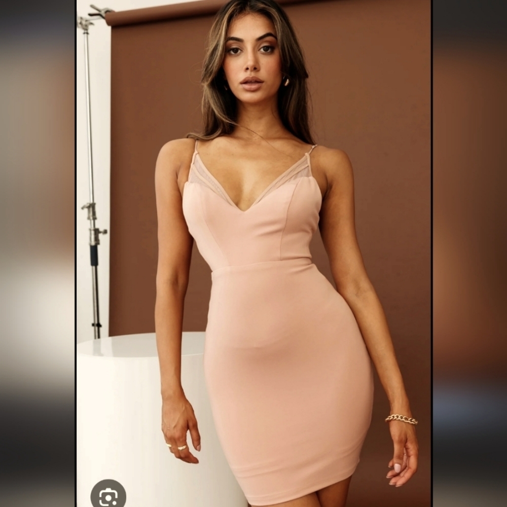 Elegant Pink Bodycon Dress